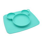 BPA Free Silicone Divided Plate Portable Non Slip For Children Babies