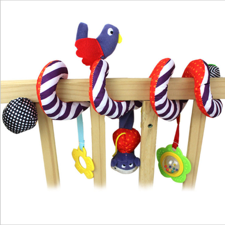 Pram Crib Ornament Hanging Spiral Plush Toys Little Deer 65c*2.5cm