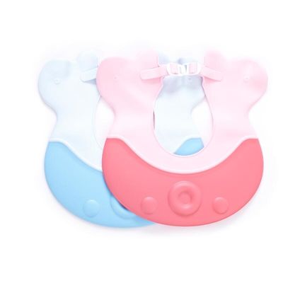 CE Waterproof PP TPE Adjustable Baby Shower Hat Blue Pink